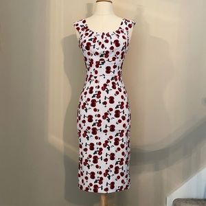 Bettie Page by Tatyana Cherry Print Wiggle Dress